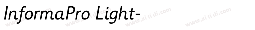 InformaPro Light字体转换
